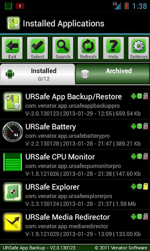 URSafe App Backup Restore