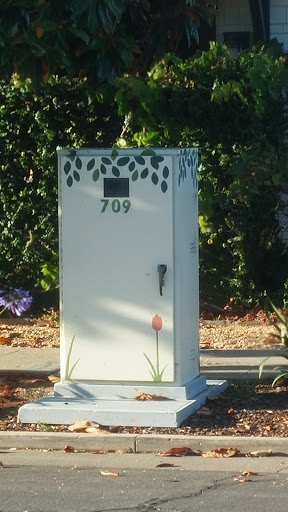 Leaves and Flower Utility Box
