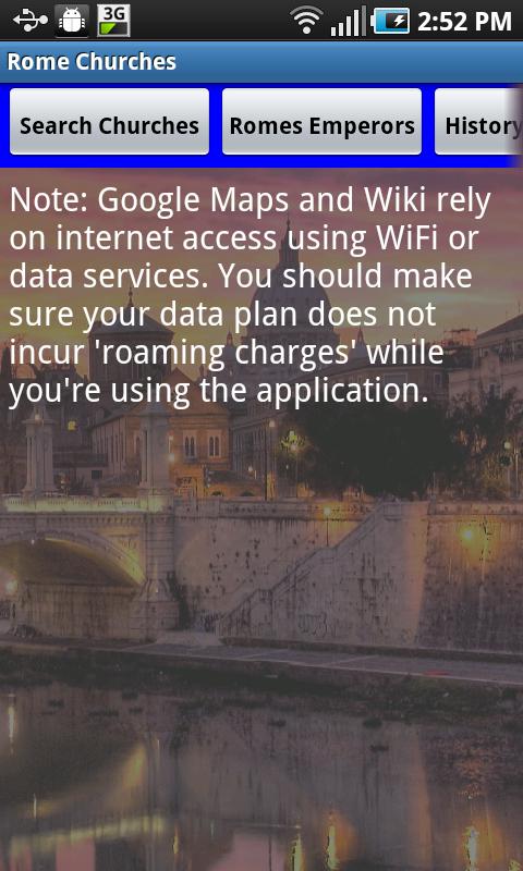 Android application Churches of Rome screenshort