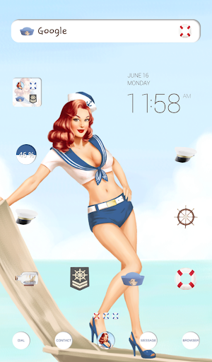 pin up marine girl dodol theme