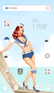 Download pin up marine girl dodol theme APK