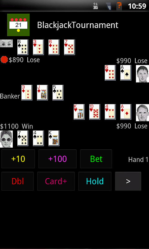 Blackjack Tournament Screen 3