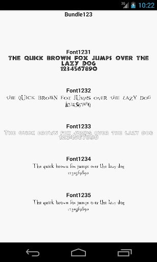 Fonts for FlipFont 123