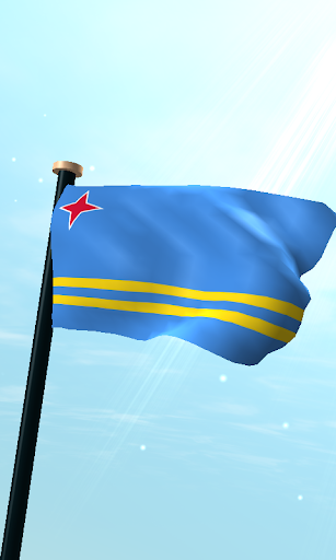 Aruba Flag 3D Free Wallpaper