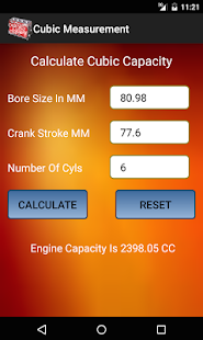 Calculate Cubic Capacity Screenshots 0