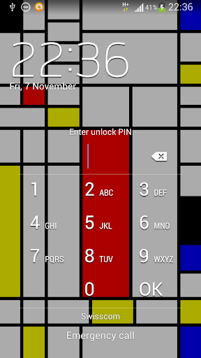 Mondrian Wallpaper Clock