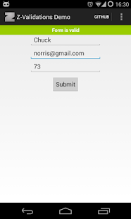 Z-Validations Library Demo Screenshots 0