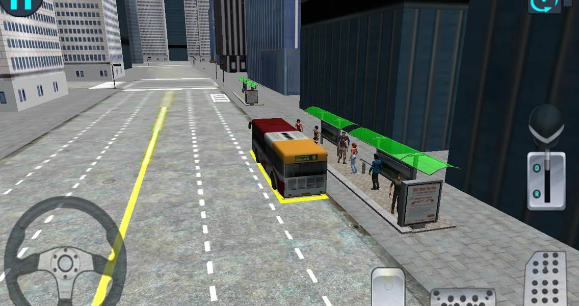 3D City jazdy - Bus Parking - screenshot