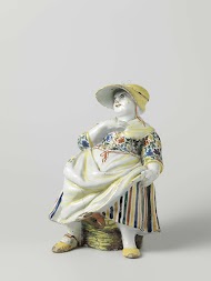 Chocoladekan van faience