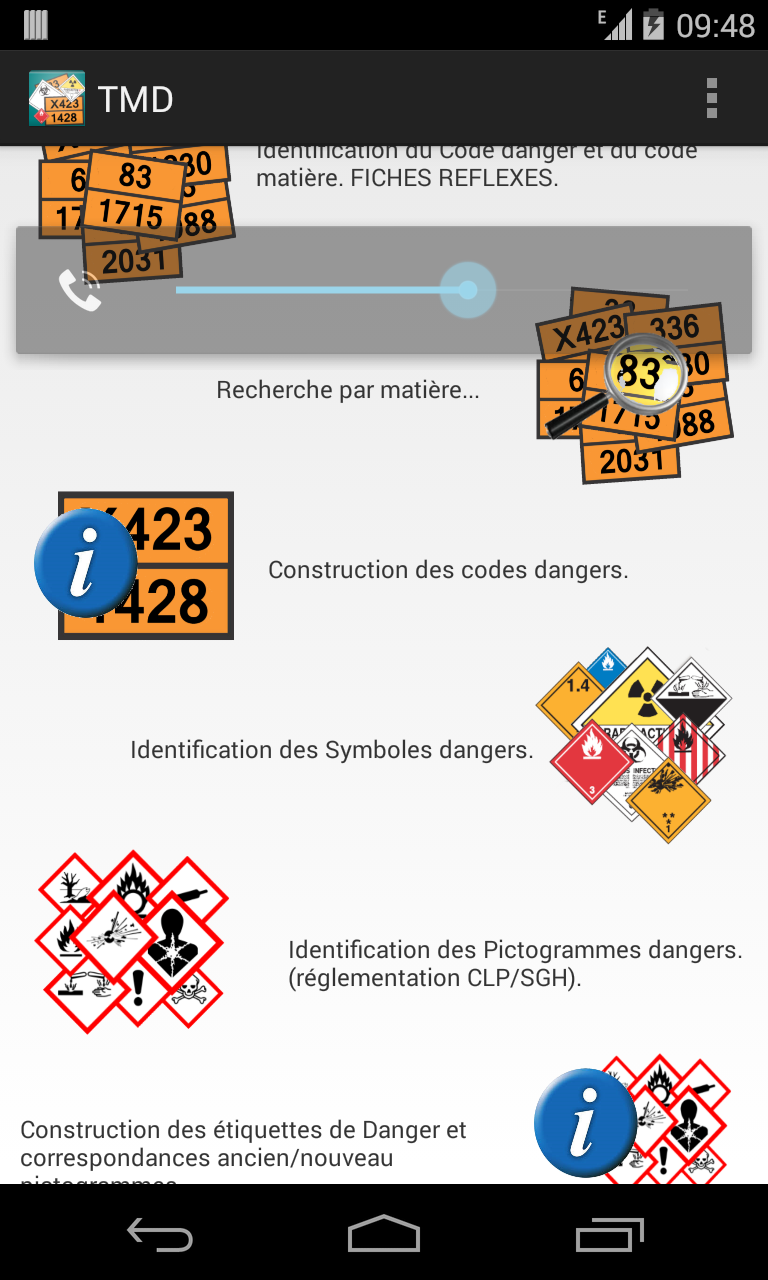 Android application TMD screenshort
