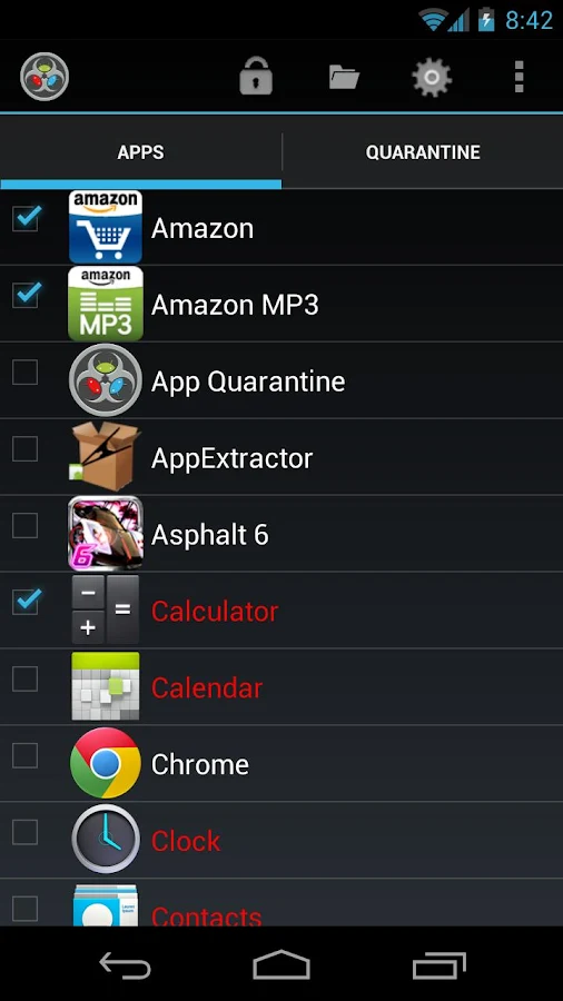 App Quarantine Pro ROOT/FREEZE - screenshot