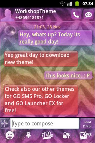 GO SMS Theme Zebra