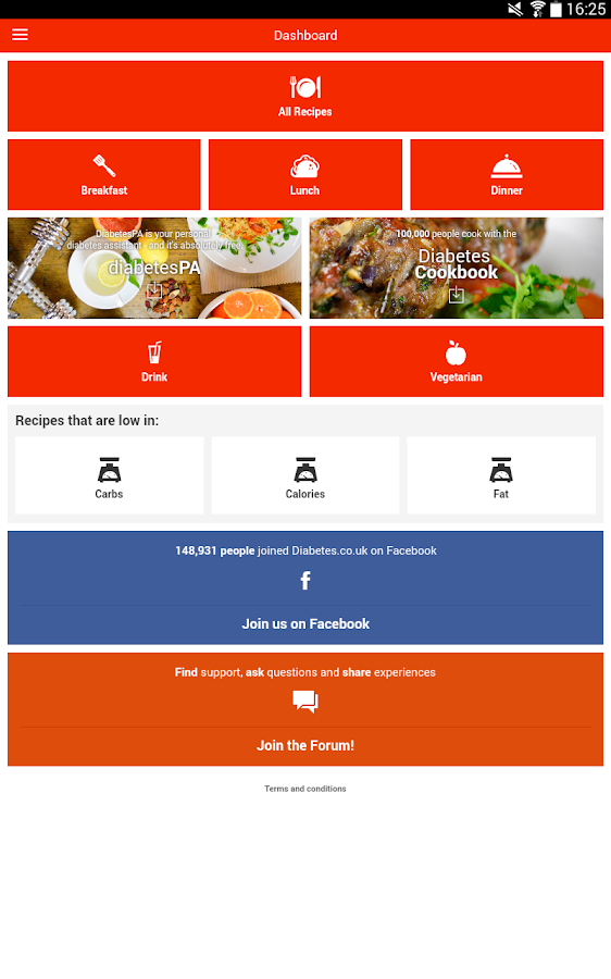    Diabetes Recipe App- screenshot  