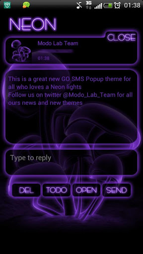 Purple Neon GO Popup theme