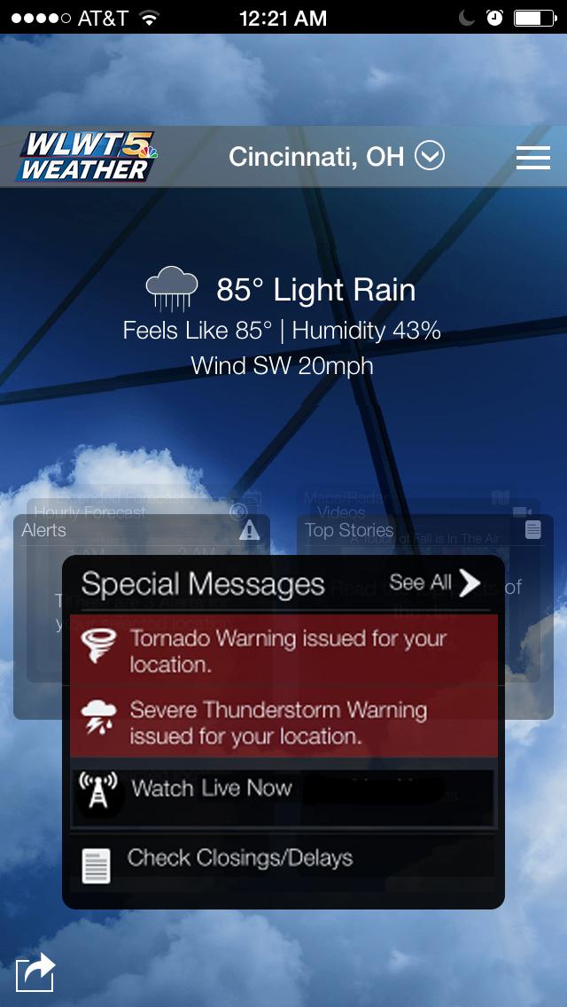 WLWT Weather Screen 2