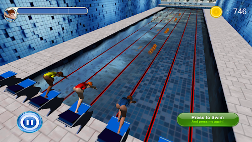 Android application Swimming Race 3D screenshort