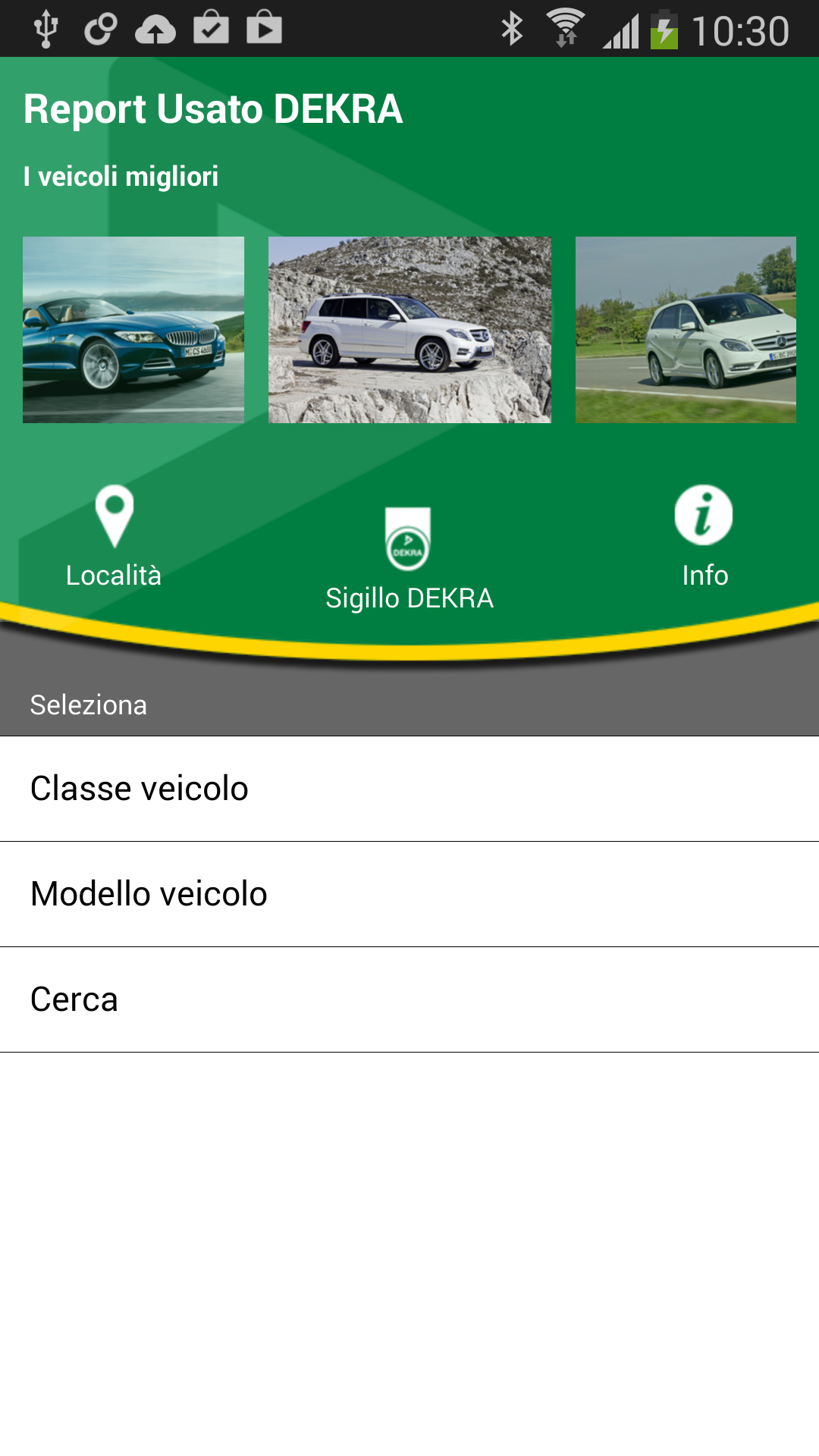 Android application DEKRA Used Car Report screenshort
