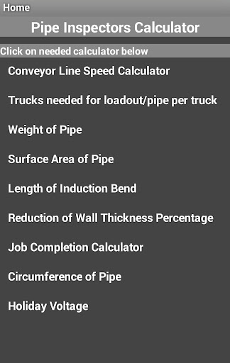 Pipe Inspectors Calculator