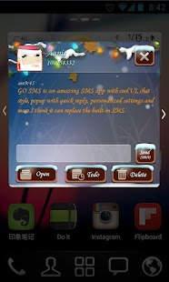 Lastest GO SMS Pro Santa Super Theme APK for Android