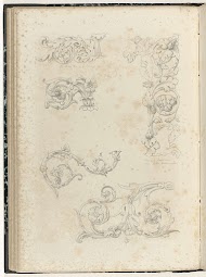 Vijf ornamenten met bladranken