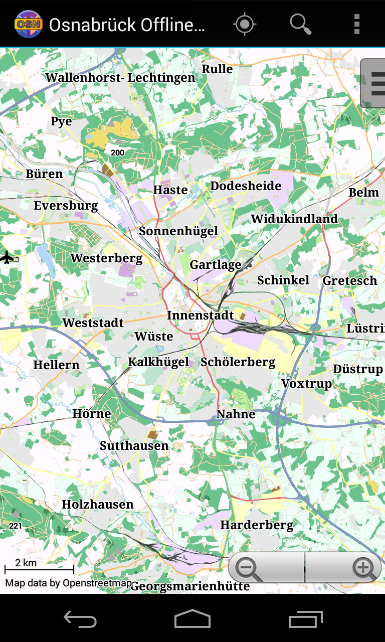 Android application Osnabrück Offline City Map screenshort
