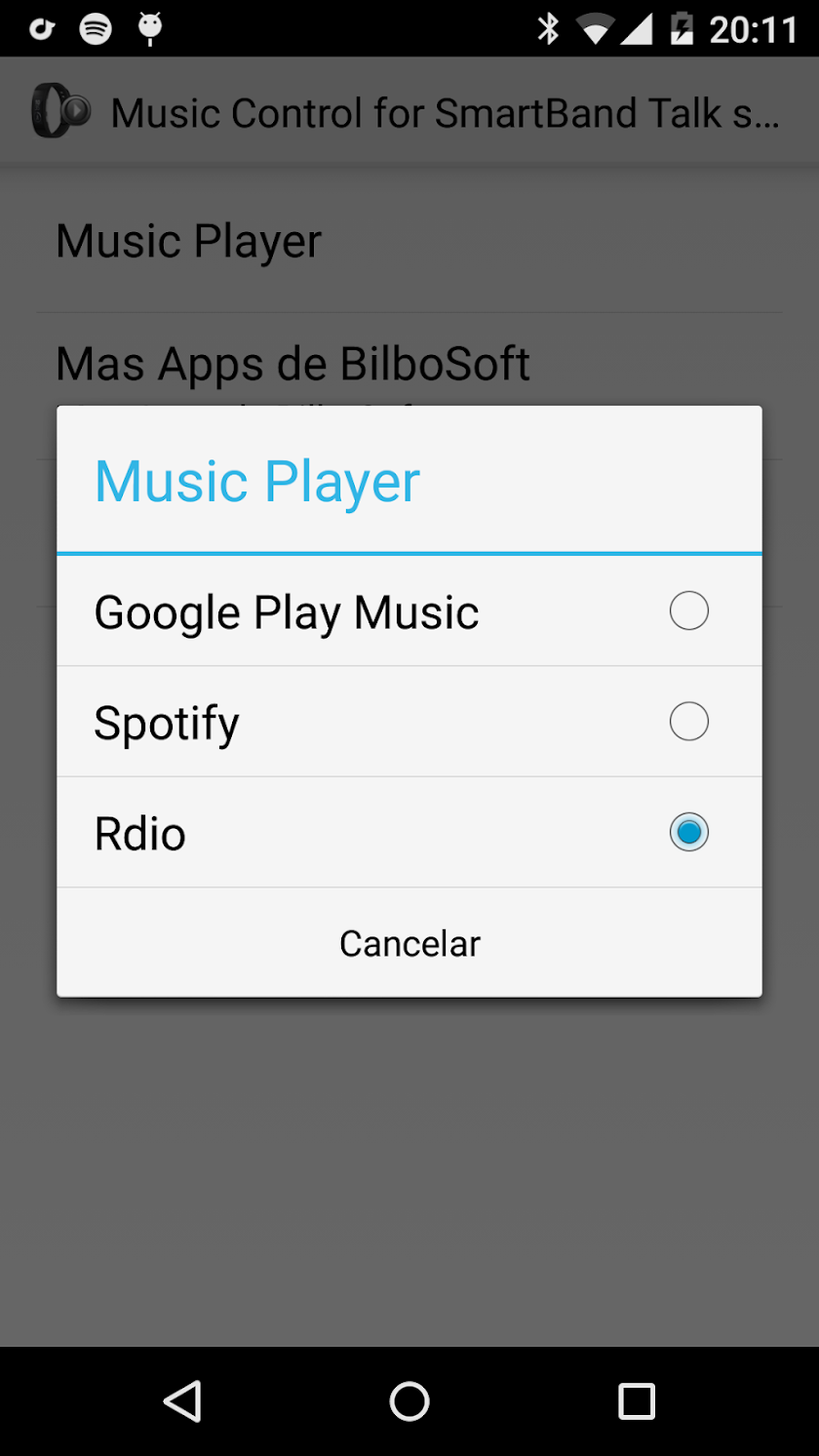 Music Control SmartBand Talk Screen 2