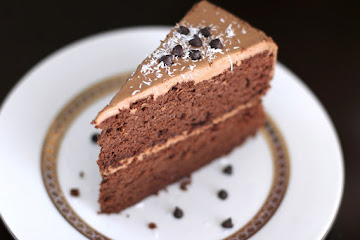 Healthy Decadent Chocolate Layer Cake with Chocolate Frosting