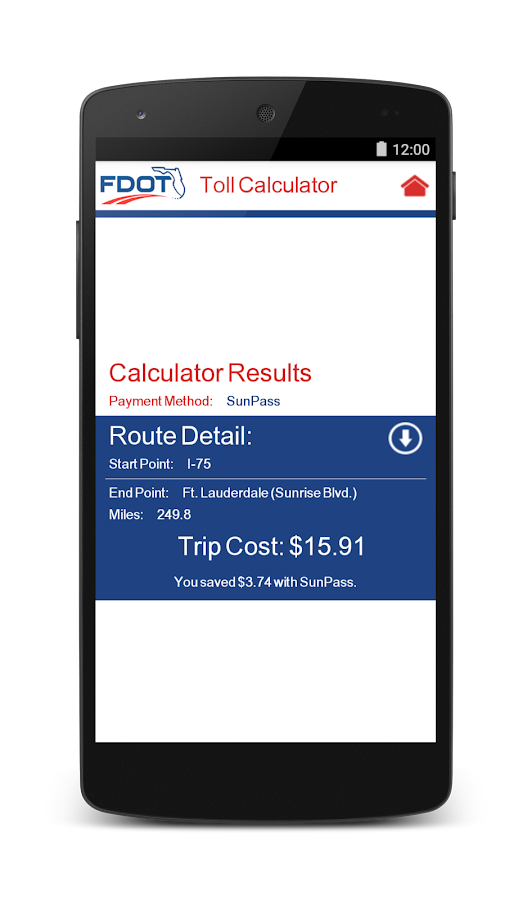 FDOT Toll Calculator Android Apps on Google Play