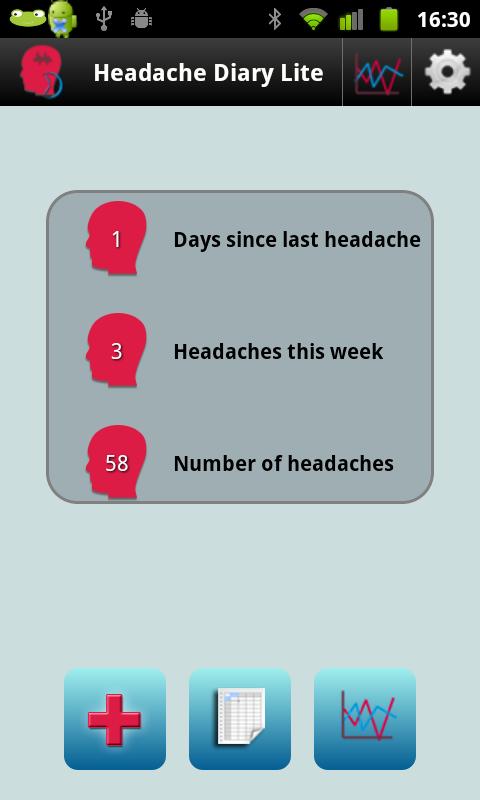 Android application Headache Diary Lite screenshort