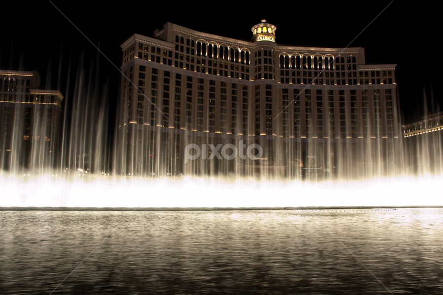 Bellagio Fountains 2 by Brent Huntley - Buildings & Architecture Office Buildings & Hotels