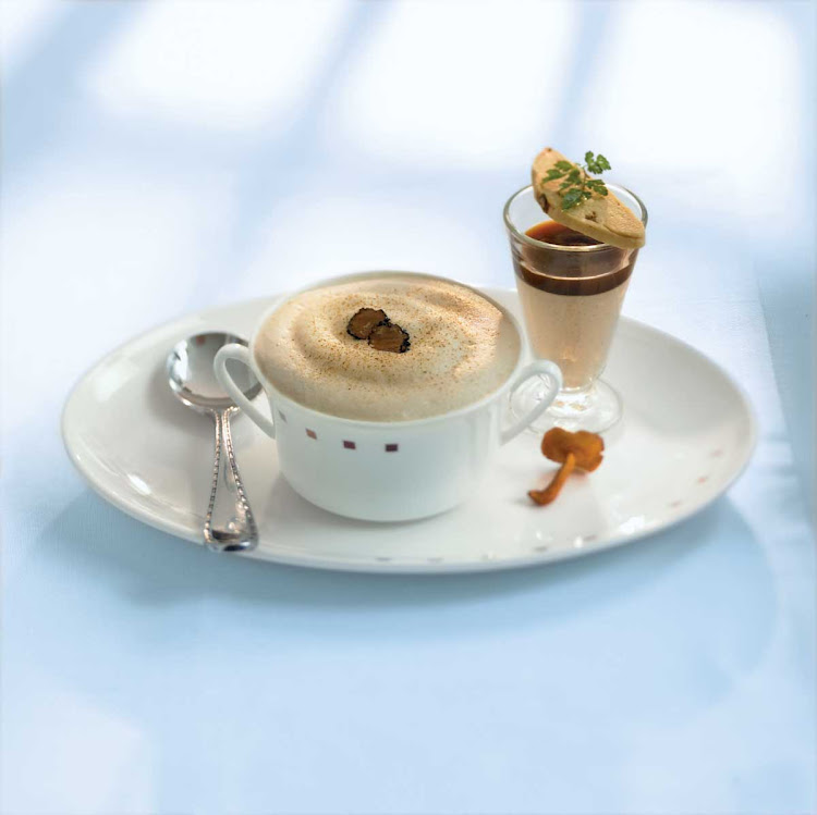 The Wild Forest Mushroom Cappuccino available at Celebrity Cruises's Murano restaurant.