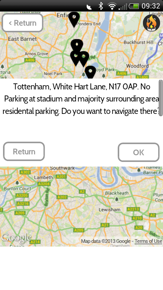 Football Matchday Parking Screen 3