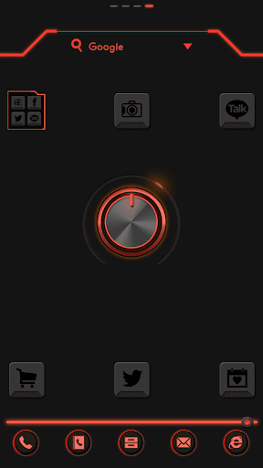 Neon Red dodol launcher theme