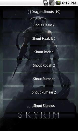 Skyrim Fan Soundboard Android app Screenshot 3