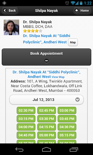 Dr Shilpa Nayak appointments