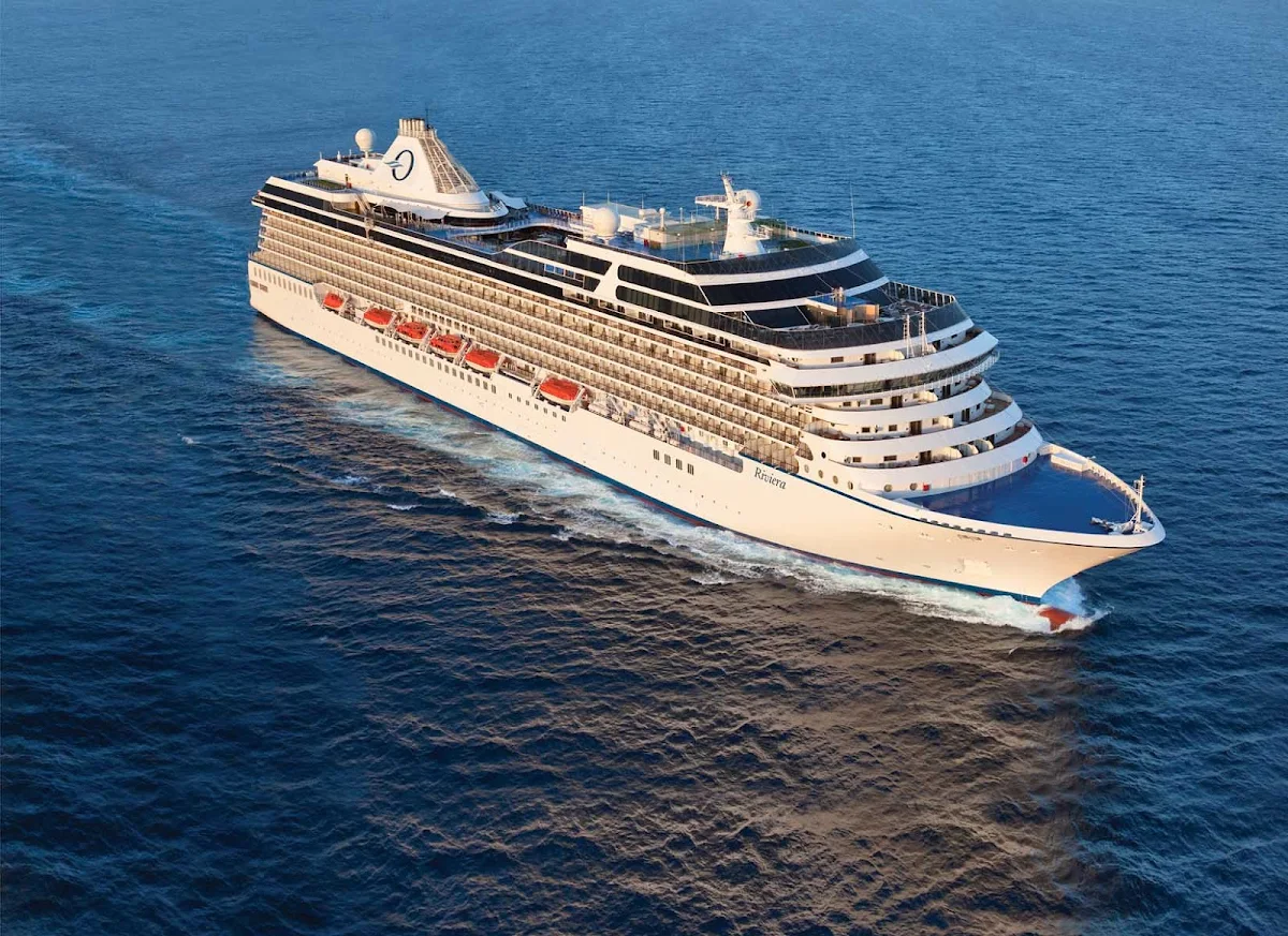 Riviera_Exterior - Travel on Oceania Riviera to see the world in the comfort and luxury of a first-class cruise ship.