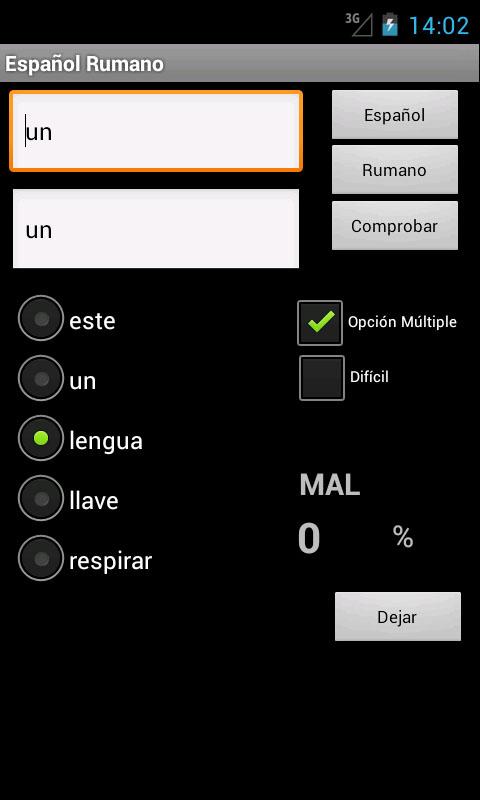 Spanish Romanian Dictionary Screen 3