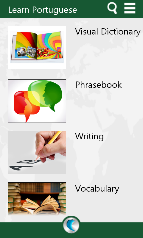 Android application Learn Portuguese by WAGmob screenshort