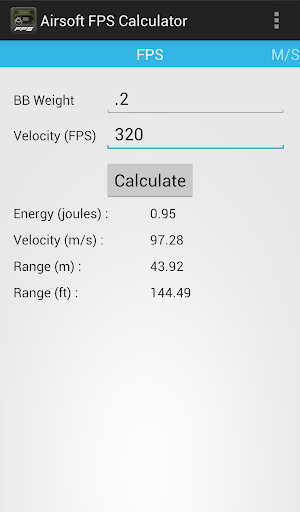 Airsoft FPS Calculator Ad-Free