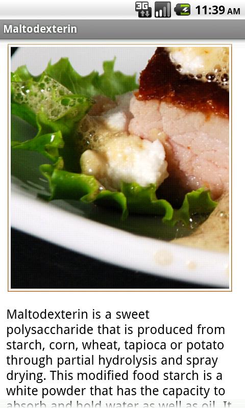 Android application Molecular Gastronomy screenshort