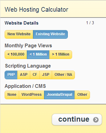 Web Hosting Calculator