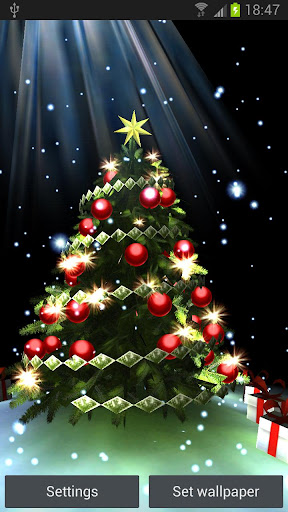Sfondi Natalizi Android.Xmas 2012 Christmas Tree 3d Altro Bellissimo Live Wallpaper Supernerd It