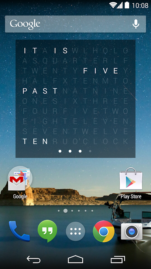 Holo Text Clock - screenshot
