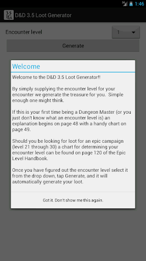 D D 3.5 Loot Generator
