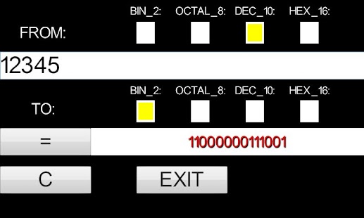 Bin Octal Dec Hex Converter Screenshots 5