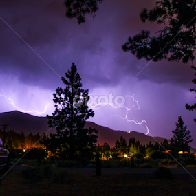 Lightning Strike by Trevor Fairbank - Landscapes Weather