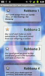 40 Rabbanas (duaas of Quran)