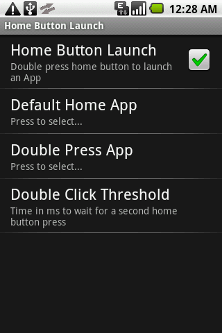 Quick Launch (App Launcher) Screen 2