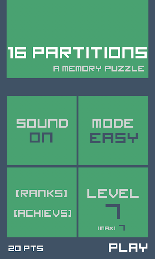 16 Partitions: Swipe Puzzle