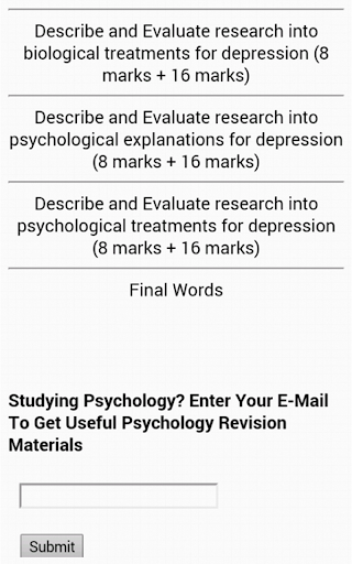 【免費教育App】AQA Psychology: Depression-APP點子